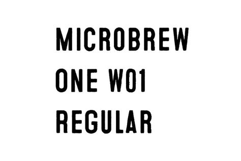 Download free MicroBrew Regular font .
